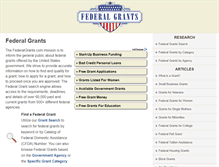 Tablet Screenshot of federalgrants.com
